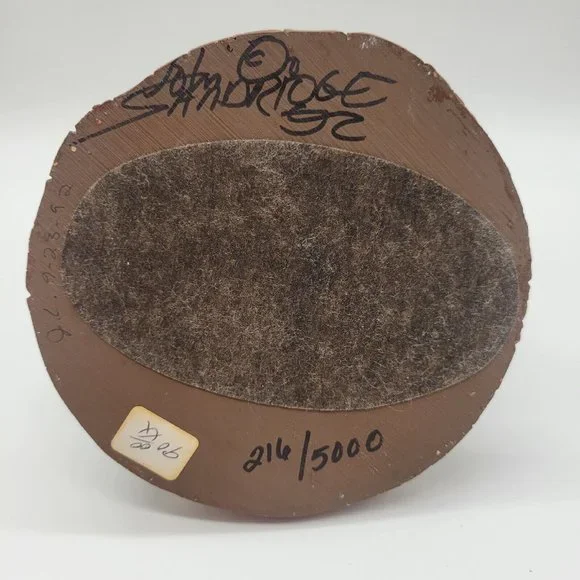 RARE John Solomon Sandridge Papa Cause Sculpture Signed By Artist 1992 Christmas - Picture 10 of 14